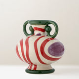 Betiva stoneware vase, red stripe, pre-order