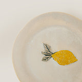 Hadden handmade glazed stoneware side plate, yellow