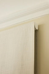 Linen roman blind - Ivory - Blackout Lined
