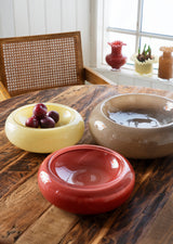 Salina glass bowl, Maroon red, pre-order