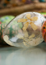 Elia petal handmade glass decorative egg
