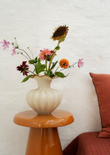 Hilma glass vase, cream and caramel, pre-order