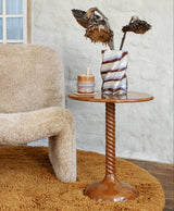 Alva metal side table, brown