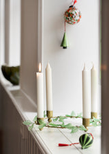 Saga dotted glass Christmas bauble, red and green
