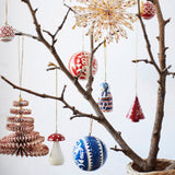 Jul hand-painted multicoloured baubles - set of two