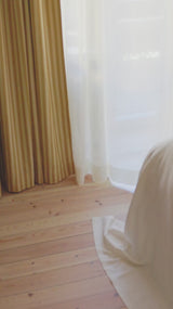 Stripe Linen Curtain - Mustard - Blackout Lined