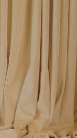 Velvet curtain - Oat yellow