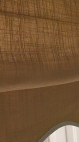 Scallop Edge Linen Roman Blind - Mustard/Sand