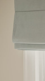 Sakura Raw cotton Roman blind - Dove Blue - Blackout lined
