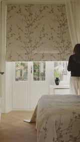 Sakura Jacquard Roman blind - Ivory - Blackout lined