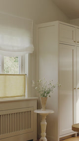 Sakura raw cotton café curtain - Oat Yellow