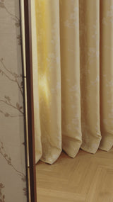 Sakura jacquard fabric sample – Oat Yellow