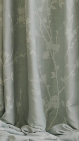 Sakura jacquard fabric sample – Dove Blue