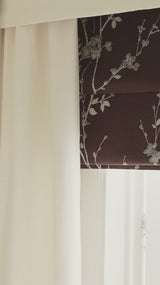 Sakura Jacquard Roman blind - Plum - Blackout lined