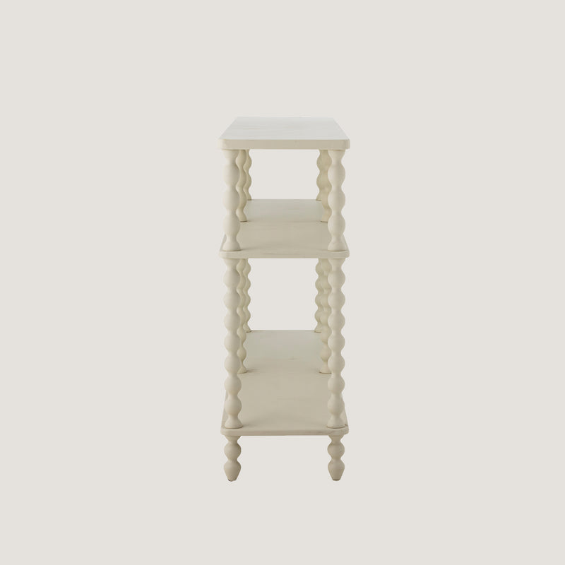 Salino large Off-White Side Table, Pine