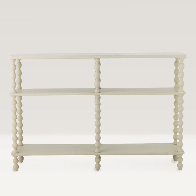 Salino large Off-White Side Table, Pine