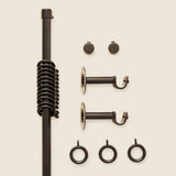 Custom length curtain pole and rings, Antique Bronze