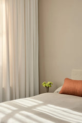 Velvet curtain - pure white