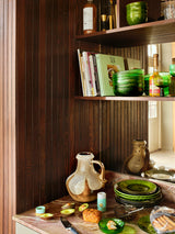 HKLiving emerald ceramics side plates, set of 2