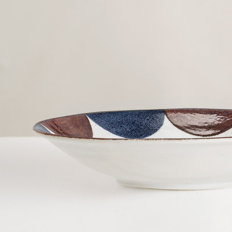 Camellia hand painted glazed porcelain bowl