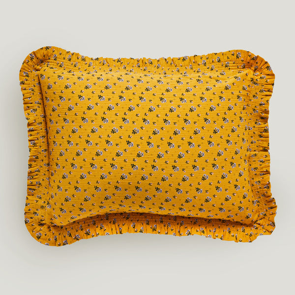 Leinikki floral print mustard cushion (last 1)