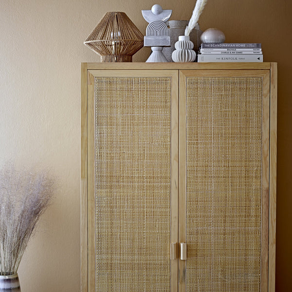 Mariana wood and cane wardrobe