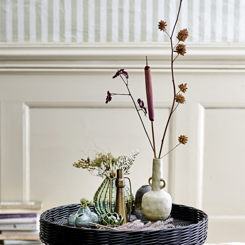 Natural glazed stoneware vase