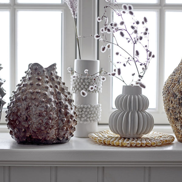 Barrit Handcrafted white glazed stoneware vase