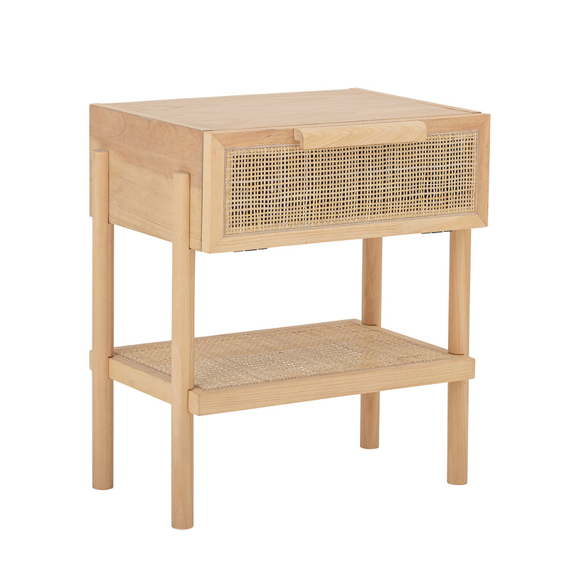 Manon wood and cane side table