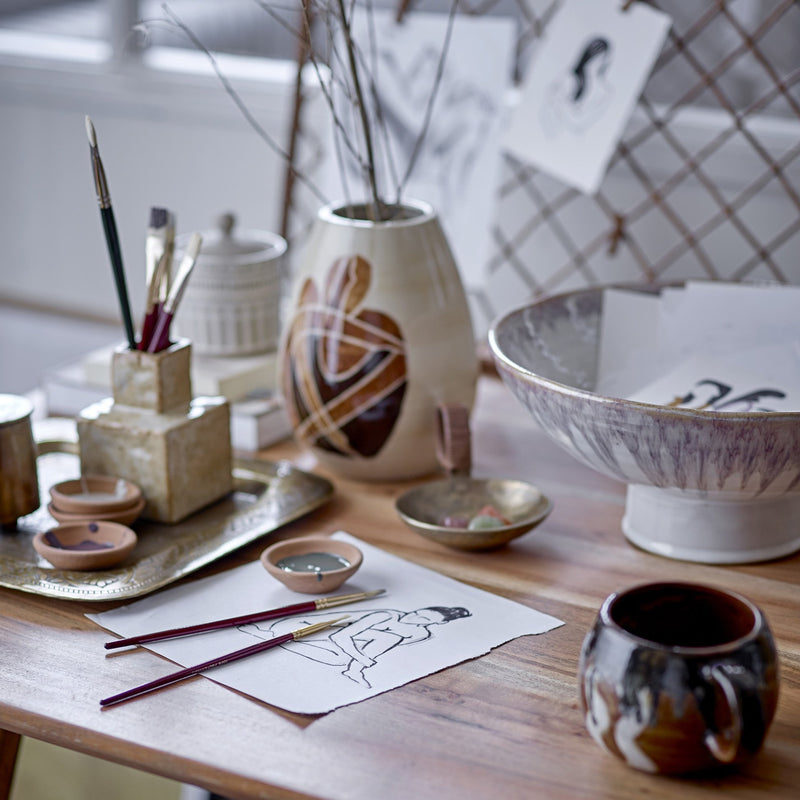 Caya handcrafted glazed serving bowl