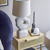 Cathy stoneware table lamp with linen shade