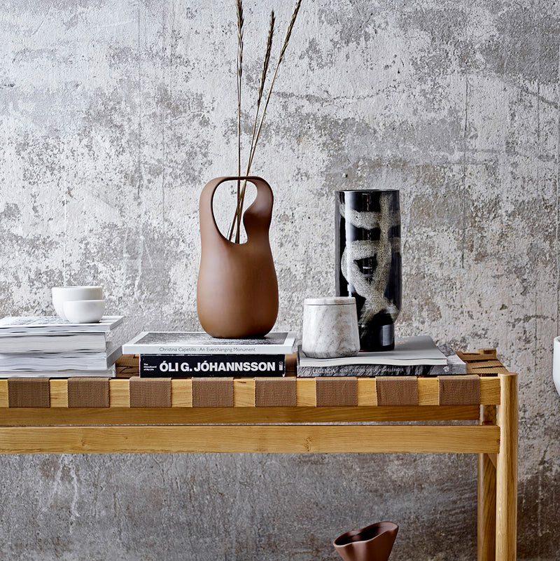 Vefa hand-painted terracotta vase