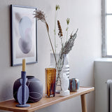 Bess blue candle stick holder