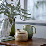 Link green glazed stoneware vase