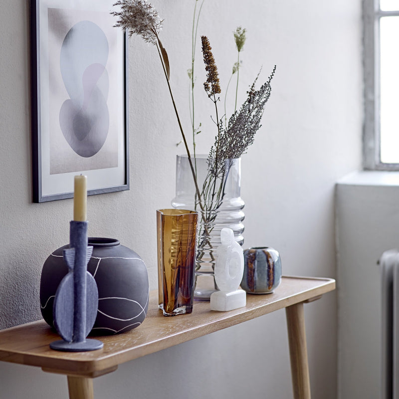 Magni stripe glazed stoneware vase