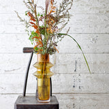 Cora large amber glass vase