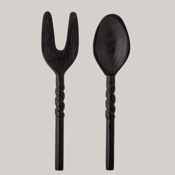 Tiane mango wood salad servers