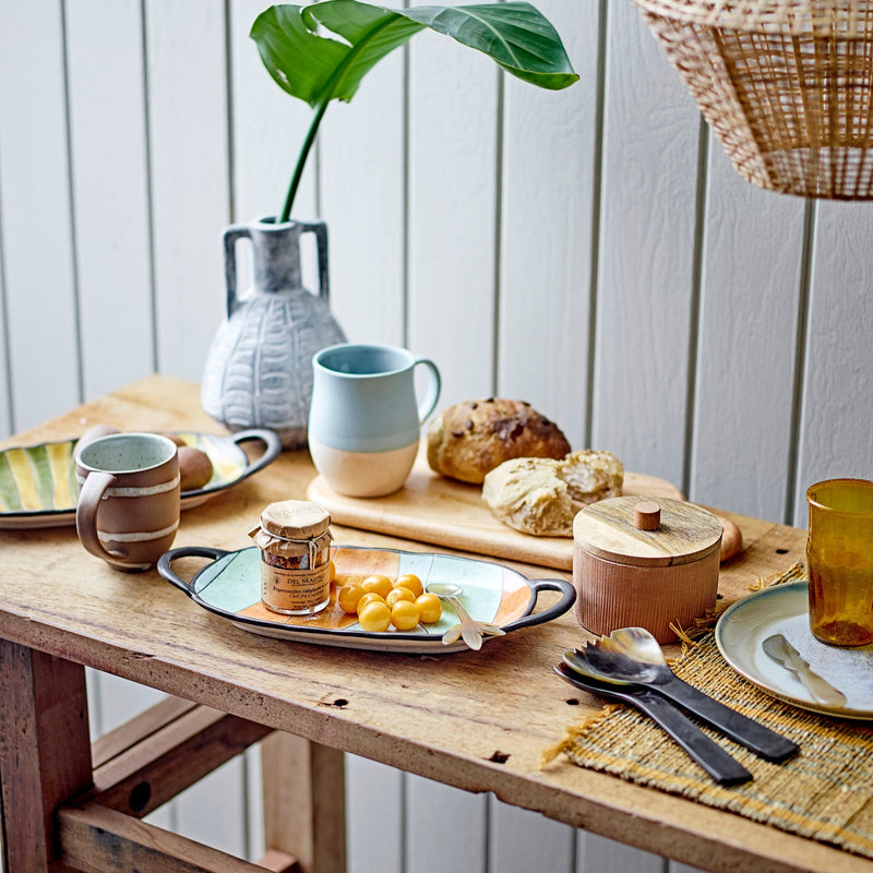 Lilie Handcrafted Glazed Stoneware Serving Plate