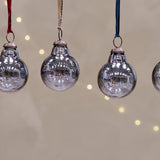 Alura handcrfted glass bauble with sari tie - Set of four (last 1)