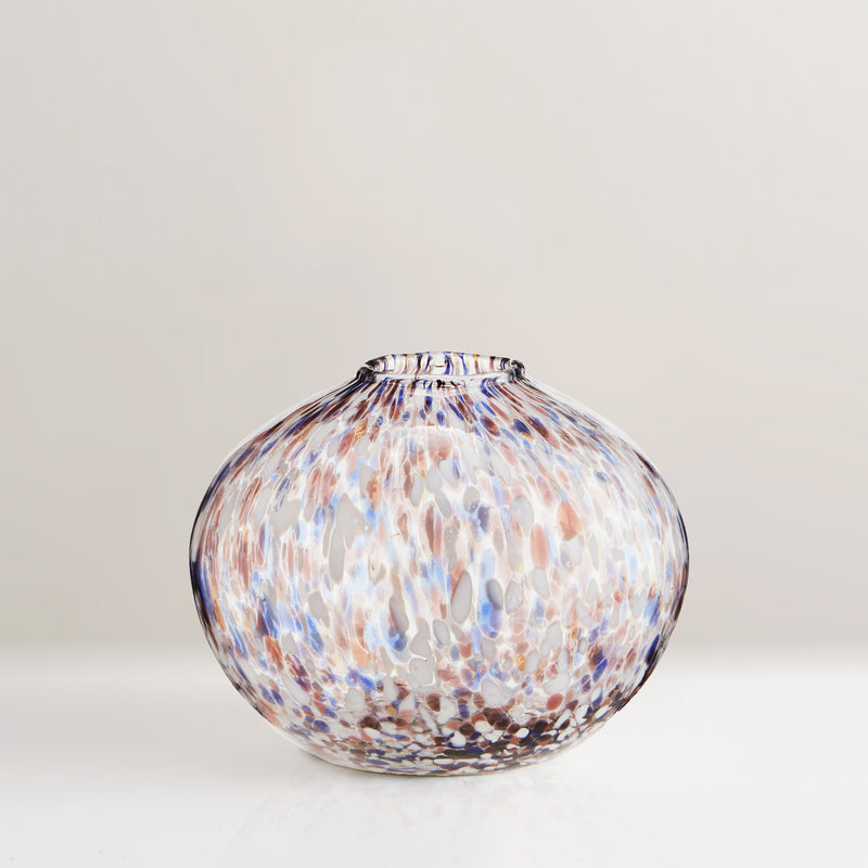 Ariel round glass vase