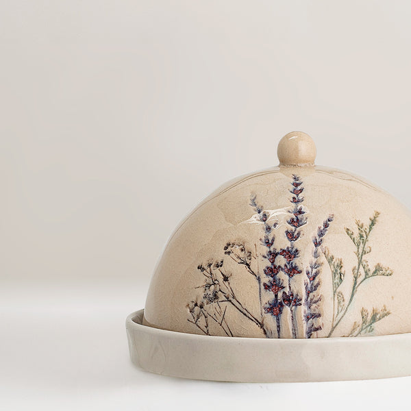 Bea Handcrafted Glazed Stoneware Butter Dish