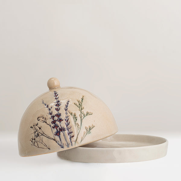 Bea Handcrafted Glazed Stoneware Butter Dish