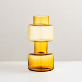 Benette amber glass vase