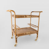 The Carlo rattan bar trolley