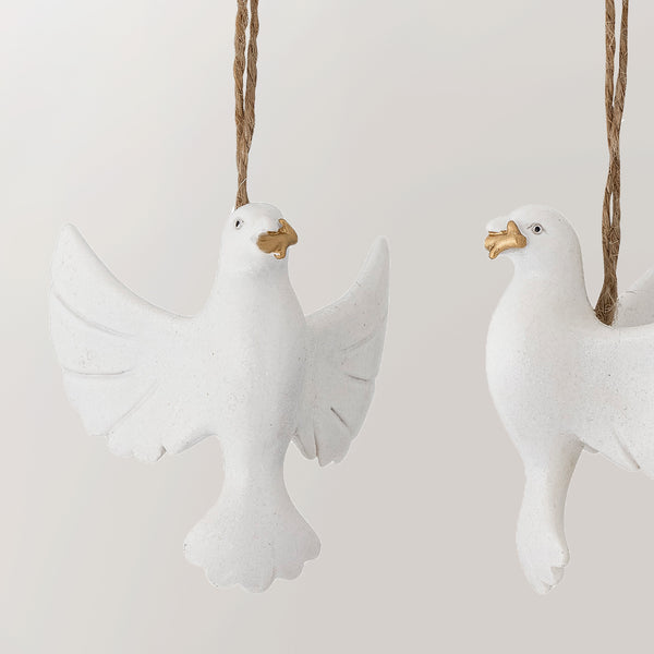 Dayo Turtle Doves Ornament - Set of two