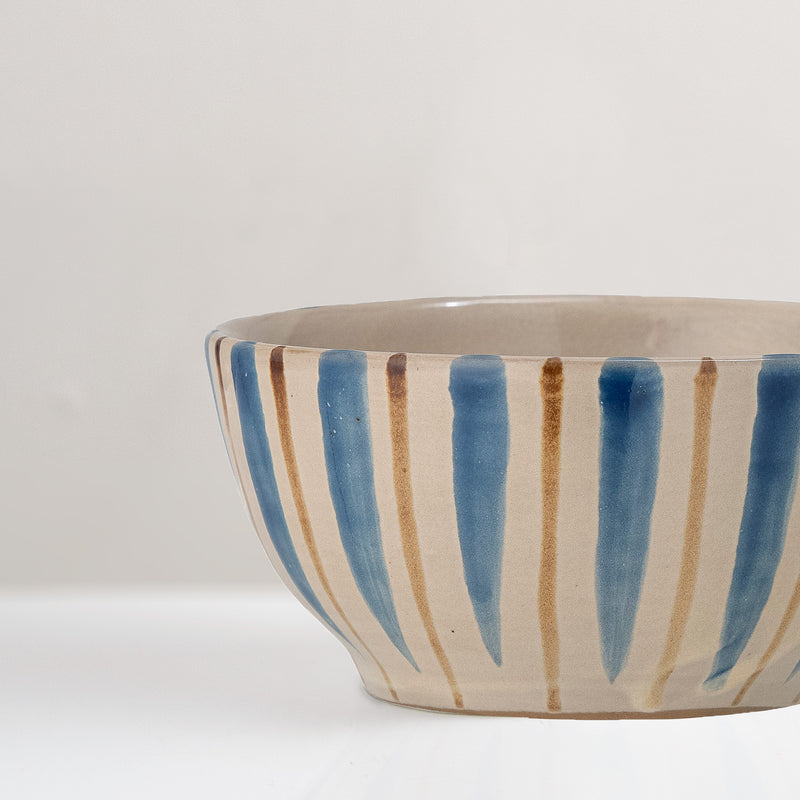 Derry hand painted glazed stoneware bowl