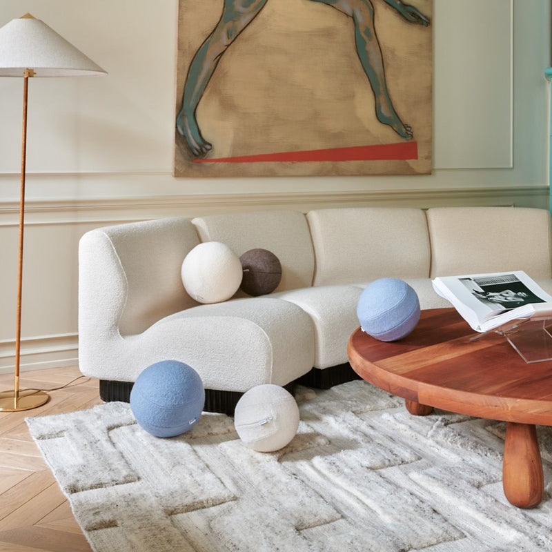 Gotain sculptural sphere cushion - Sky blue
