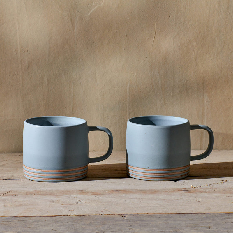 Enesta dusty blue line mug