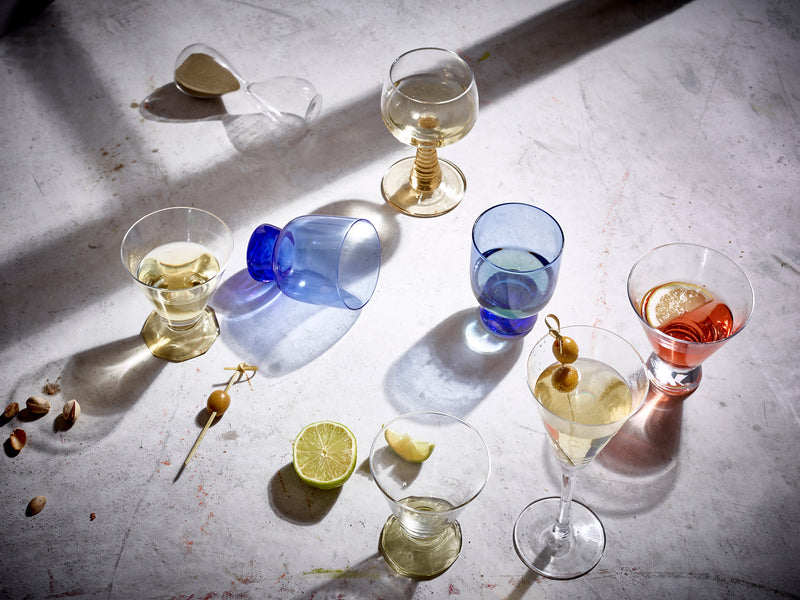 HKLiving Coloured cocktail glass, set of 4