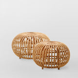 The Rattan ottoman designed by Franco Albini